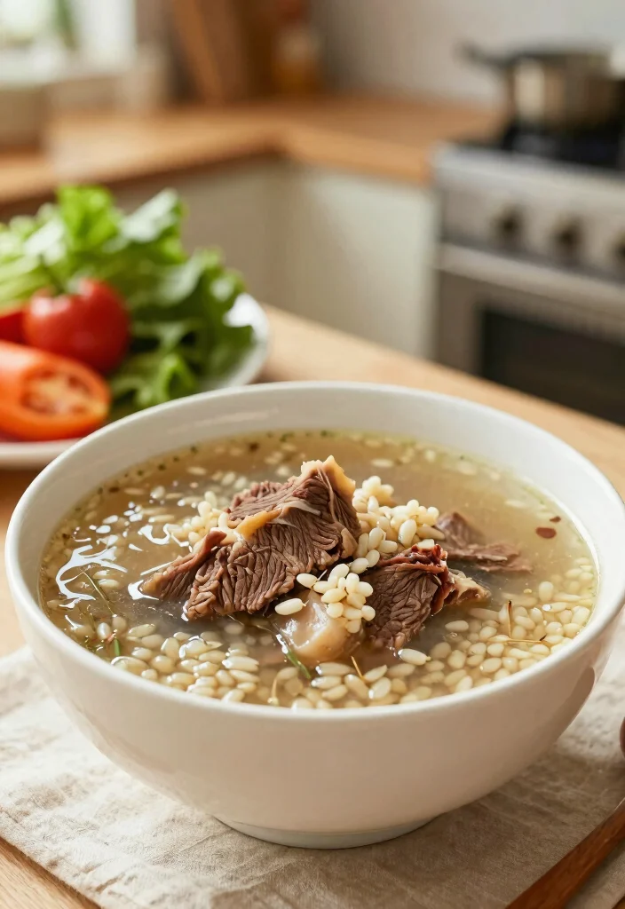 16 Beef Bone Broth Soup Recipes Nourishing Slow Simmered Bowls - 16. Slow-Cooked Beef Bone Broth Soup with Barley 1