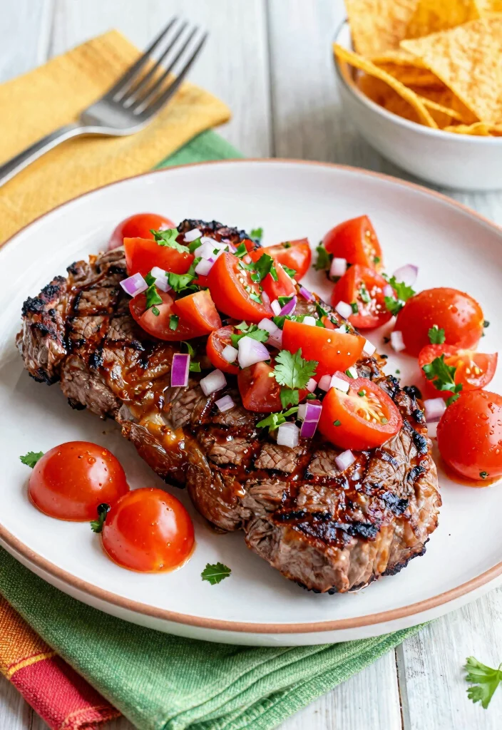 16 Beef Round Steak Recipes: Lean Savory Plates - 11. Beef Round Steak with Tomato Salsa 1