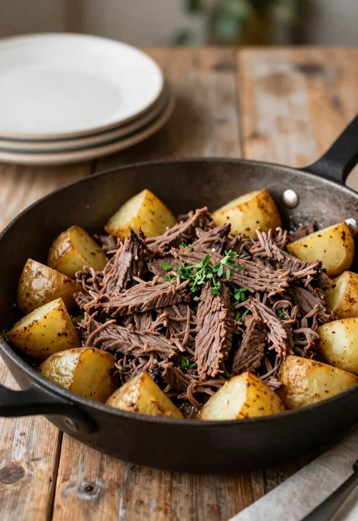 16 Beef Shaved Steak Recipes Fast Skillet Meals - 14. Beef Shaved Steak and Potato Skillet 1