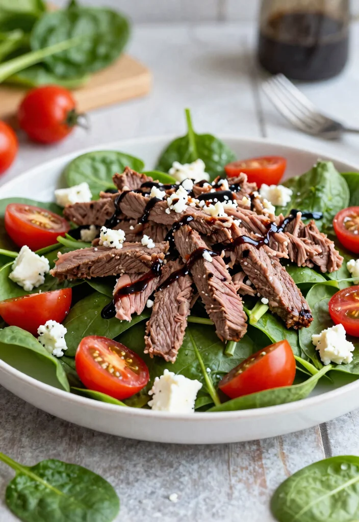16 Beef Shaved Steak Recipes Fast Skillet Meals - 15. Beef Shaved Steak and Spinach Salad 1