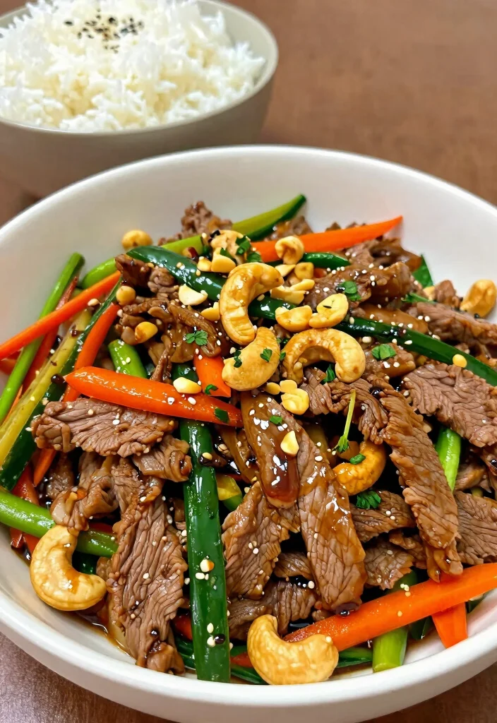 16 Beef Shaved Steak Recipes Fast Skillet Meals - 16. Beef Shaved Steak Stir-Fry with Cashews 1