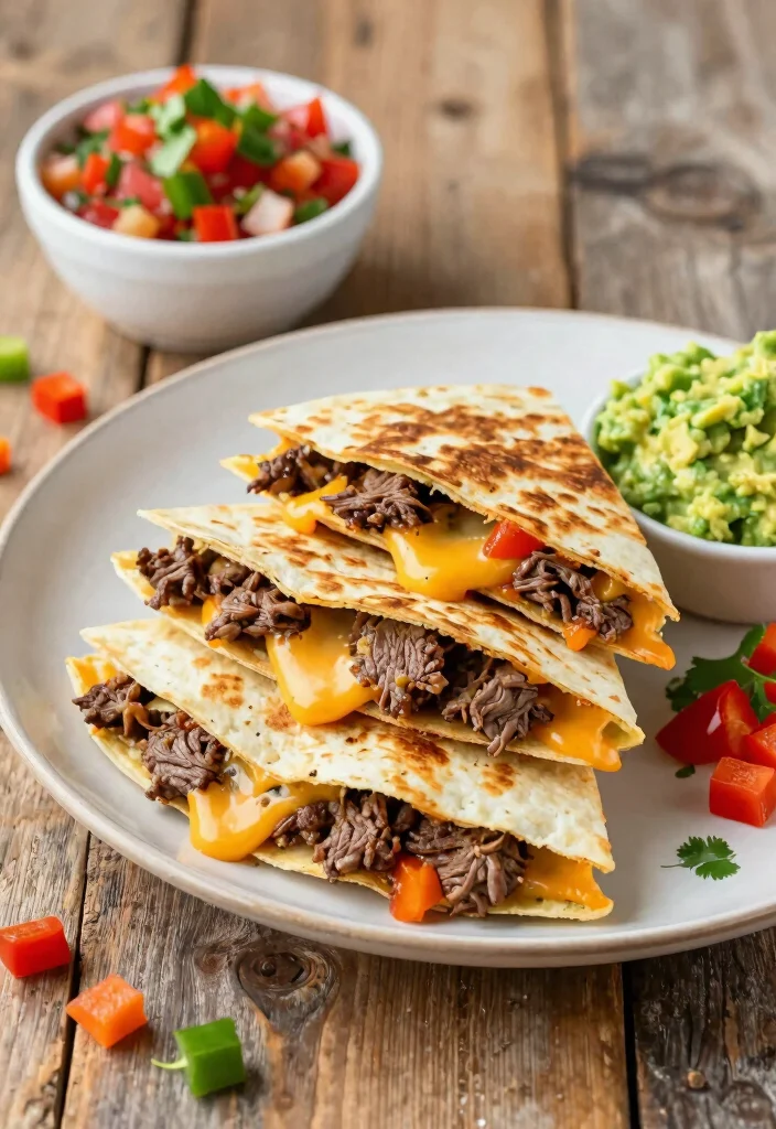 16 Beef Shaved Steak Recipes Fast Skillet Meals - 3. Beef and Pepper Quesadillas 1