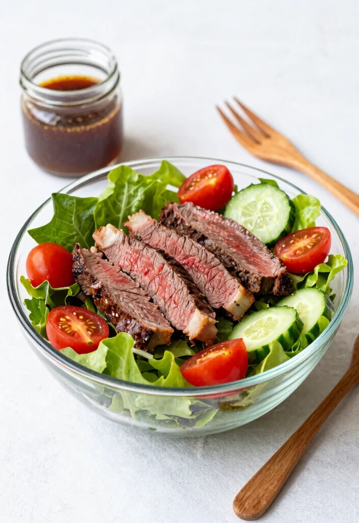 16 Beef Sirloin Tip Steak Recipes: Affordable Flavorful Cuts - 4. Sirloin Tip Steak Salad with Homemade Dressing 1