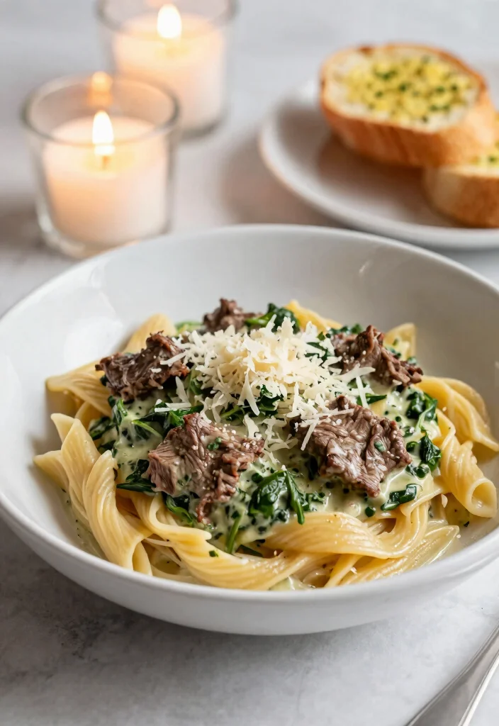 16 Beef Tips Crock Pot Recipes Tender Savory Classics - 15. Beef Tips with Creamy Spinach 1