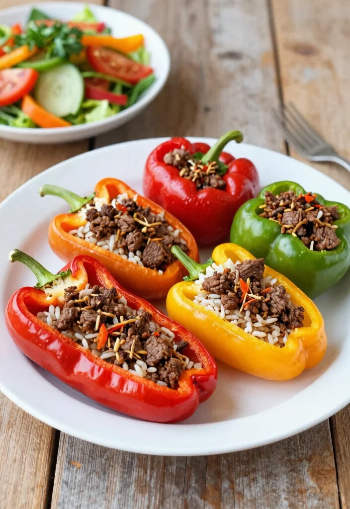 16 Budget-Friendly One-Pot Ground Beef Recipes for Quick Family Dinners - 9. Beef Stuffed Peppers 1