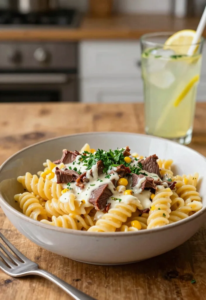 16 Canned Corned Beef Recipes: Pantry Comfort Meals - 10. Corned Beef Pasta 1