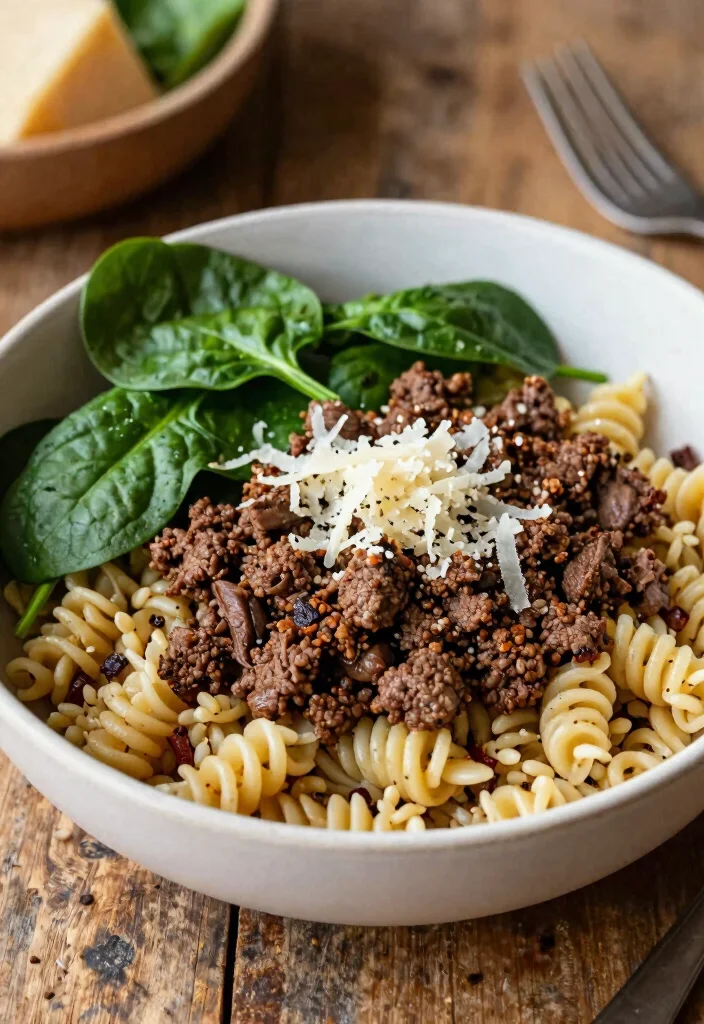 16 Ground Beef Bowl Recipes Customizable Easy Dinners - 11. Ground Beef and Spinach Bowl 1