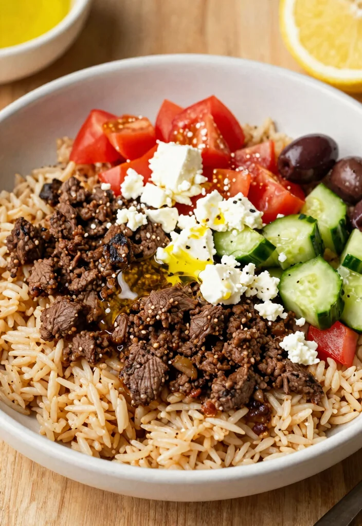 16 Ground Beef Bowl Recipes Customizable Easy Dinners - 14. Greek Beef Bowl 1