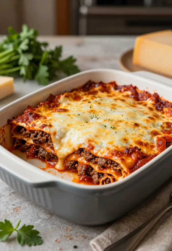 16 Ground Beef Casserole Recipes Cozy Family Bakes - 10. Ground Beef Lasagna Casserole 1
