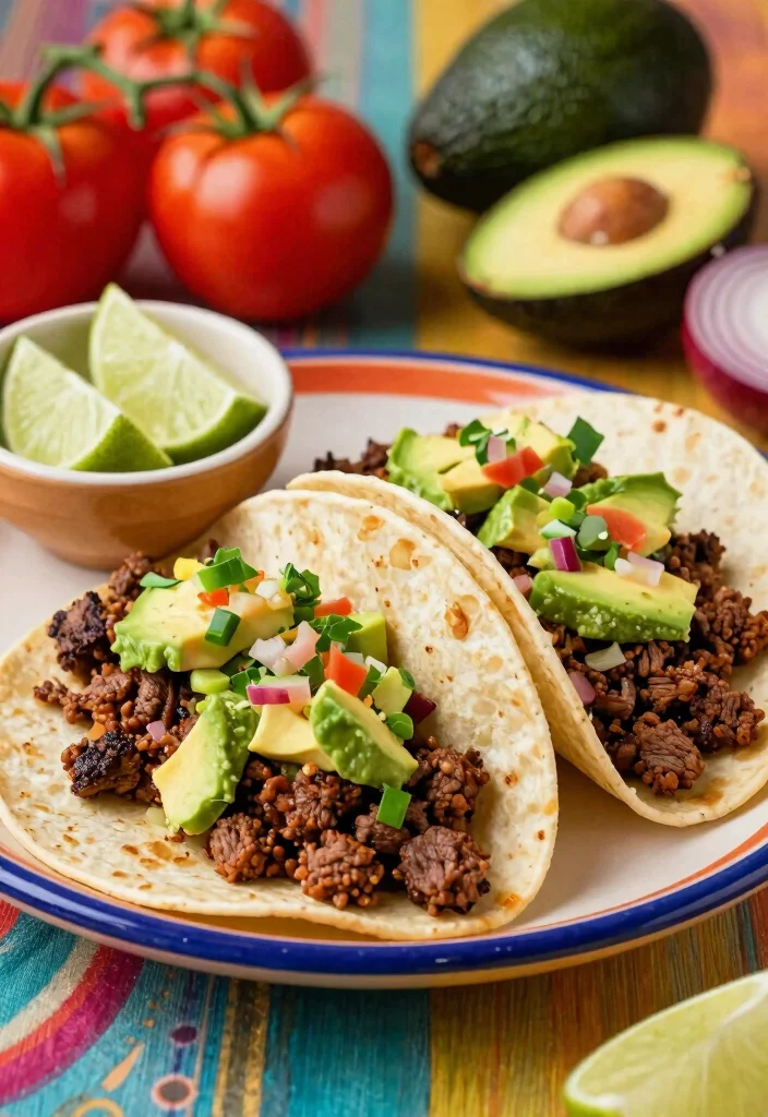 16 Ground Beef Recipes Healthy Balanced Easy Meals - 2. Zesty Ground Beef Tacos with Avocado Salsa 1