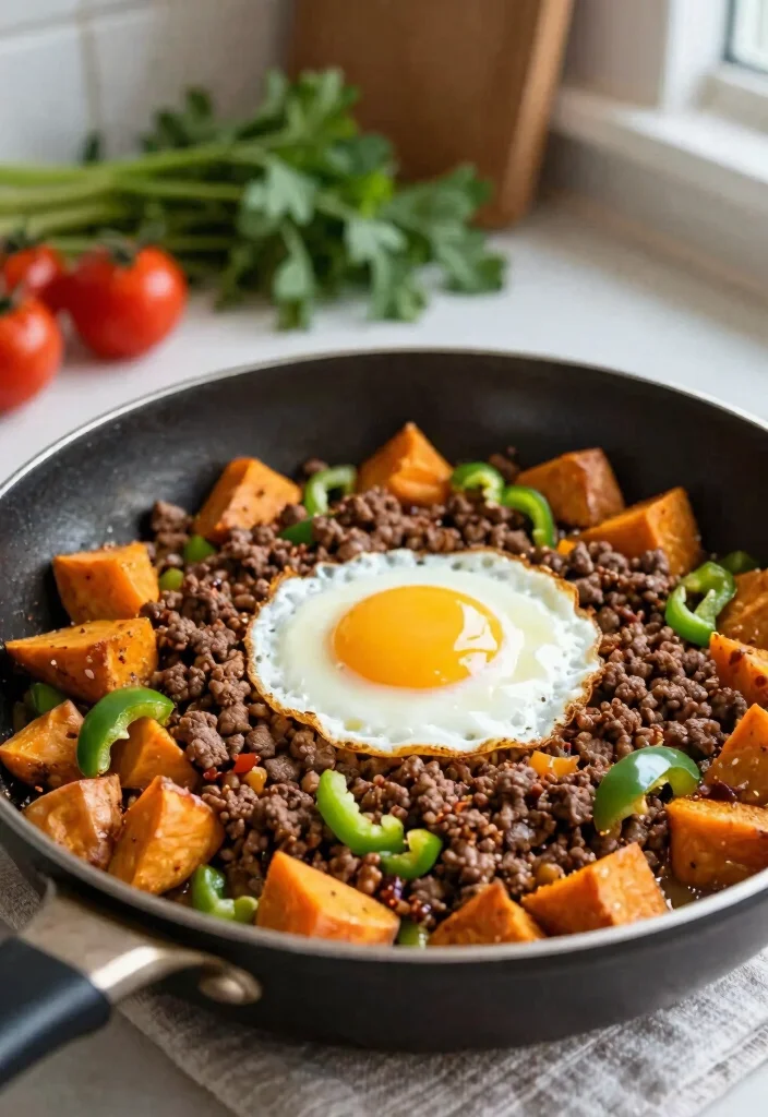 16 Ground Beef Recipes Healthy Balanced Easy Meals - 4. Ground Beef and Sweet Potato Hash 1