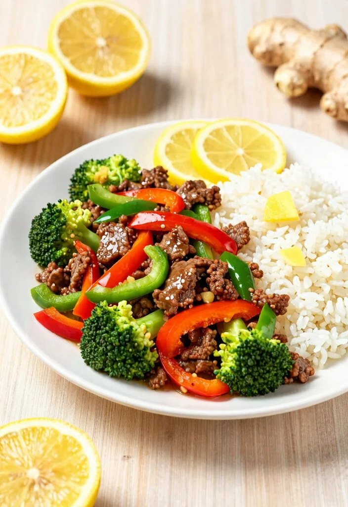 16 Ground Beef Stir Fry Recipes: Fast, Flavorful Meals for Busy Weeknights - 8. Lemon Ginger Beef Stir Fry 1
