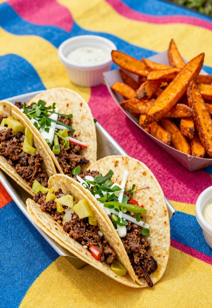 16 Ground Beef Taco Recipes Easy Taco Night Hits - 15. Ground Beef Tacos with Sweet Potato Fries 1