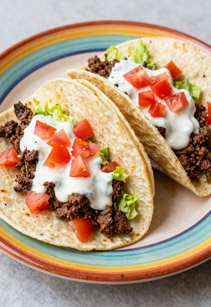 16 Ground Beef Taco Recipes Easy Taco Night Hits - 16. Beef Tacos with Creamy Ranch Dressing 1