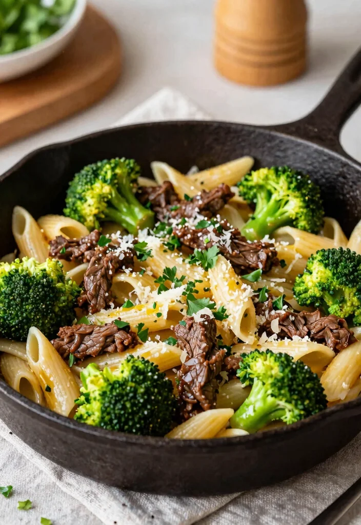 16 Ground Beef and Broccoli Recipes Savory Quick Skillets - 7. Beef and Broccoli Pasta Skillet 1