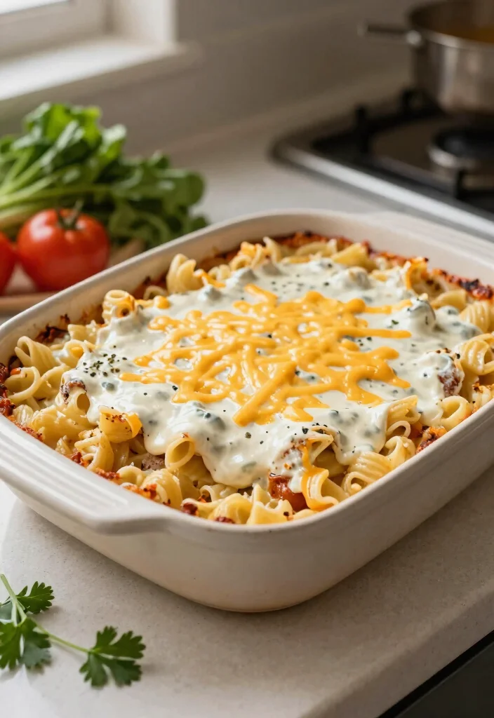 16 Hamburger Casserole Recipes Easy Cozy Bakes - 9. Creamy Ranch Hamburger Casserole 1