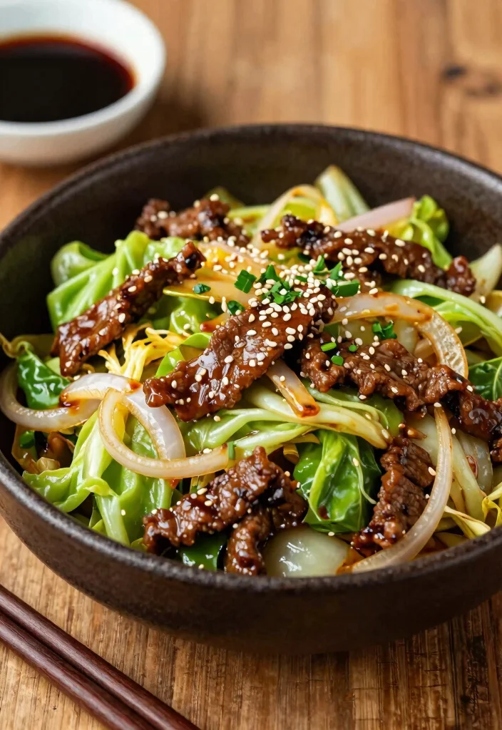 16 Hamburger and Cabbage Recipes: Budget Comfort Plates - 1. Savory Beef and Cabbage Stir-Fry 1