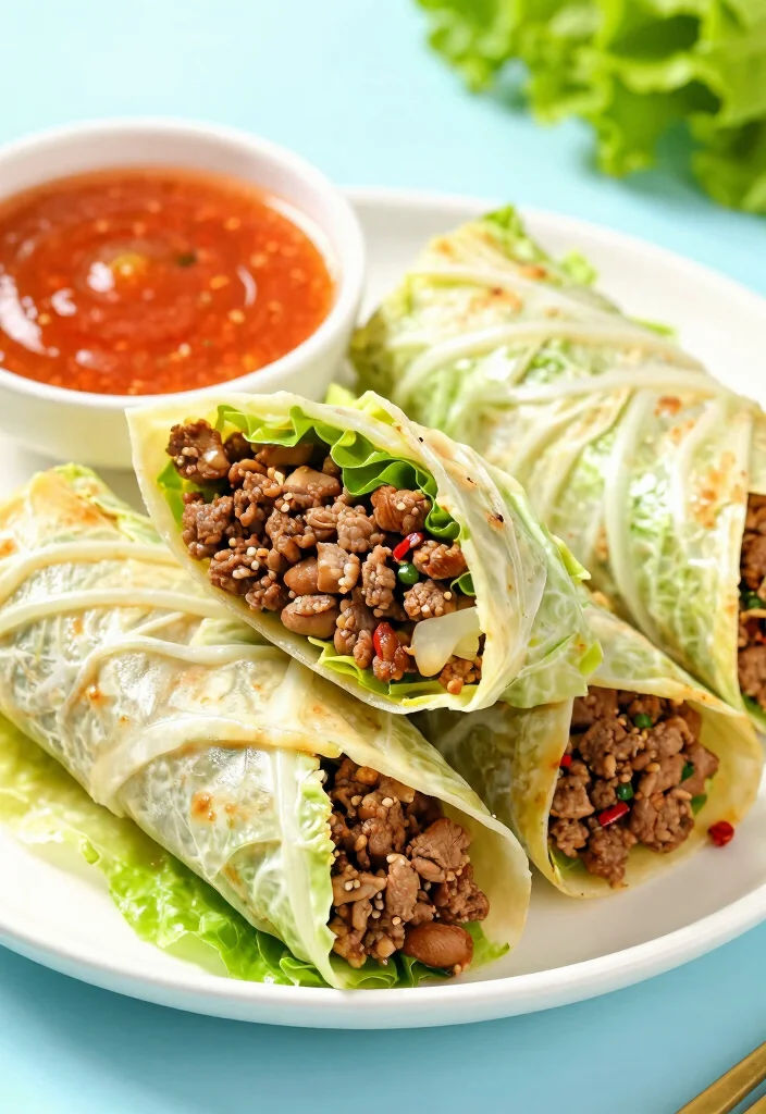16 Hamburger and Cabbage Recipes: Budget Comfort Plates - 11. Ground Beef and Cabbage Wraps 1