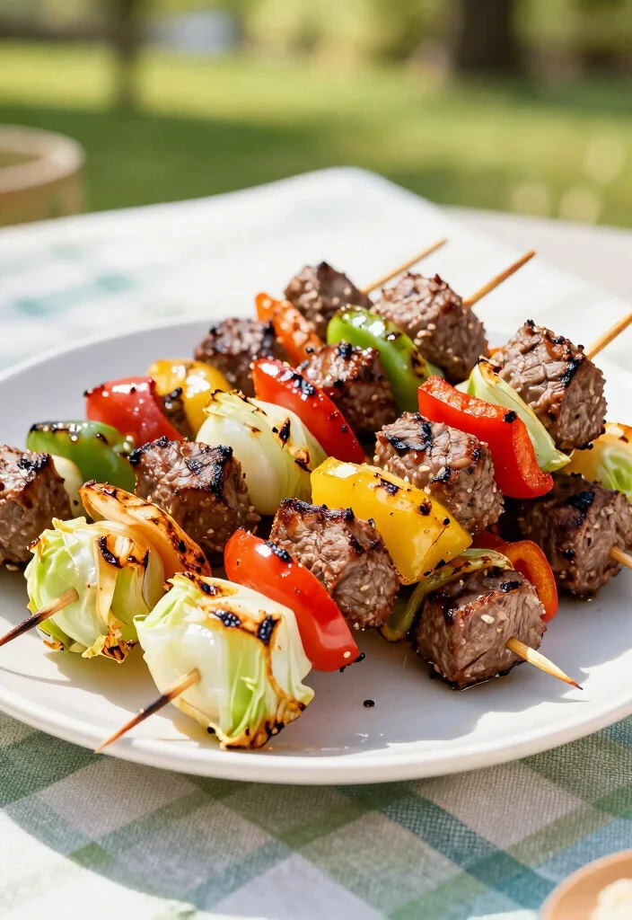 16 Hamburger and Cabbage Recipes: Budget Comfort Plates - 14. Cabbage and Ground Beef Skewers 1