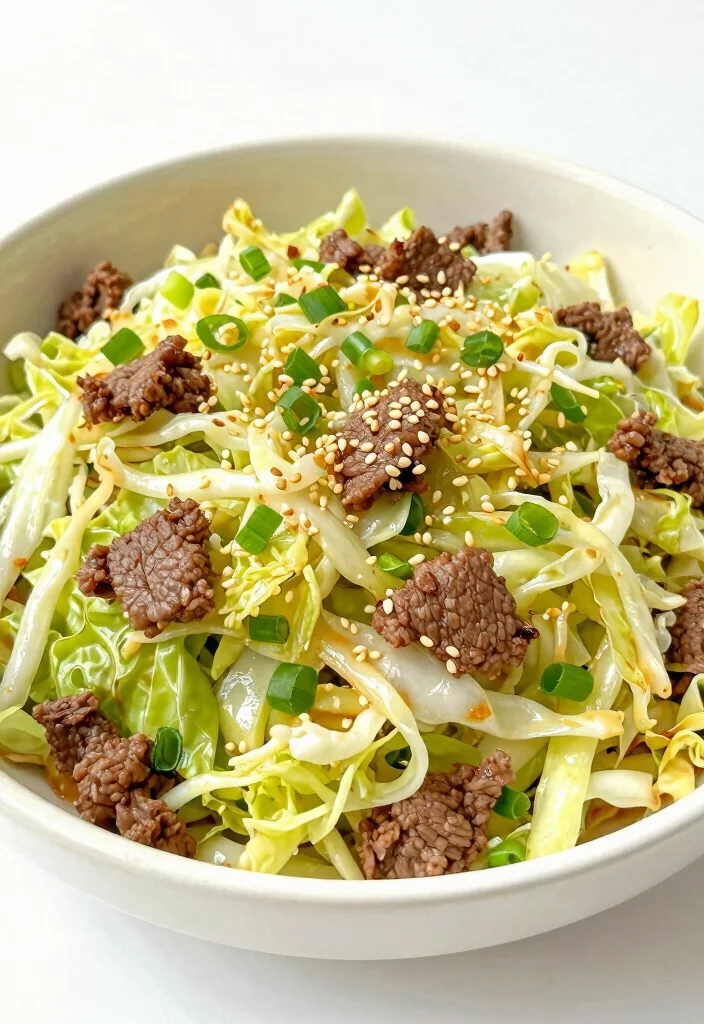 16 Hamburger and Cabbage Recipes: Budget Comfort Plates - 9. Asian Beef and Cabbage Salad 1