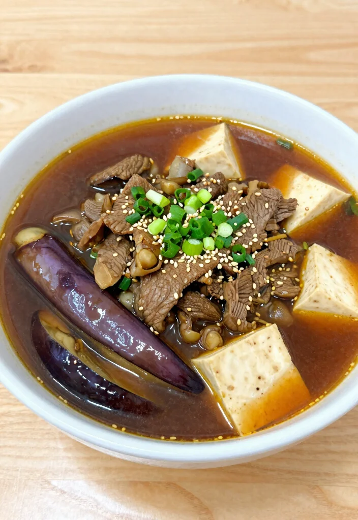 17 Beef Ramen Noodle Recipes Elevated Comfort Bowls - 12. Beef Ramen with Eggplant and Tofu 1