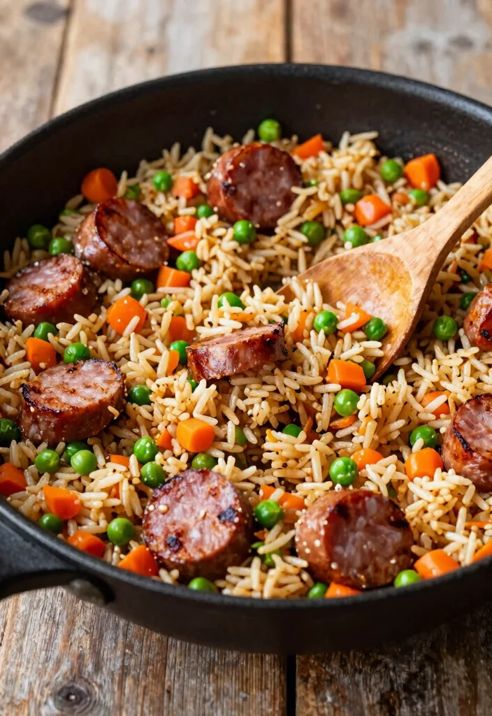 17 Beef Smoked Sausage Recipes: Easy One Pan Meals - 3. One-Pan Beef Smoked Sausage and Rice 1