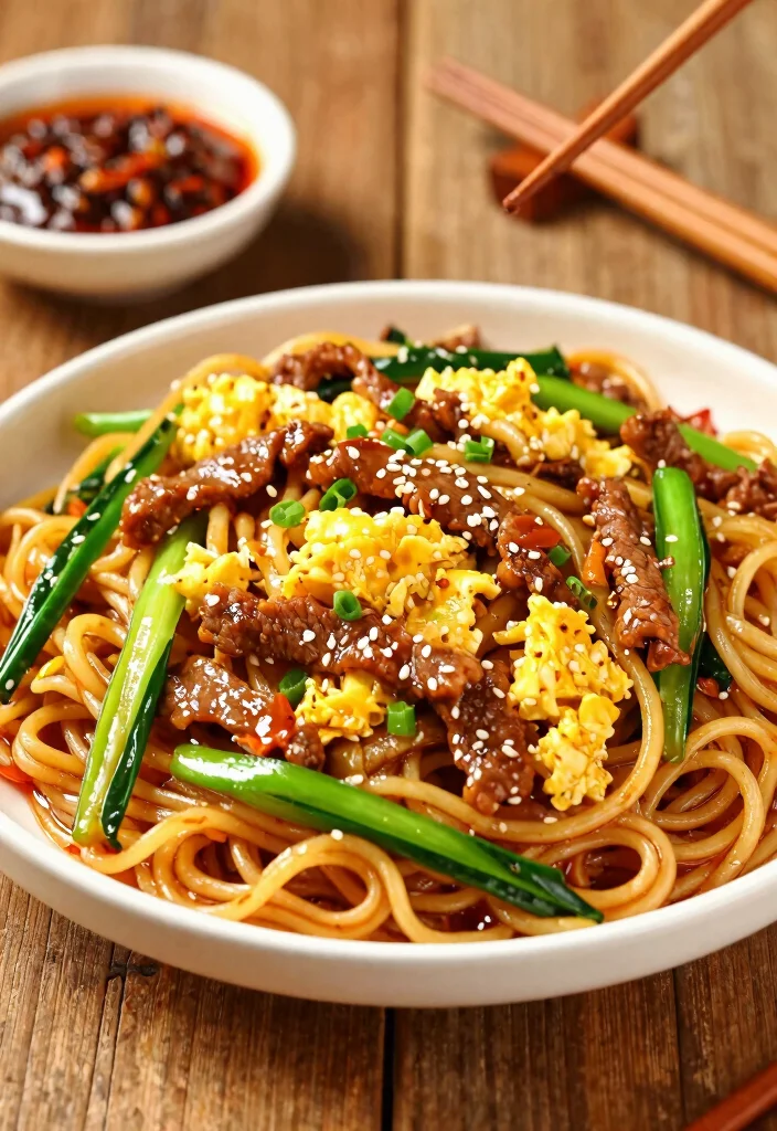 17 Beef and Egg Noodle Recipes Cozy Comfort Classics - 2. Spicy Beef and Egg Noodle Stir-Fry 1