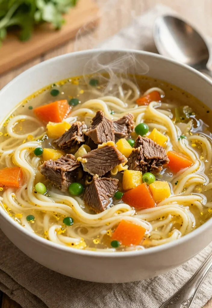 17 Beef and Egg Noodle Recipes Cozy Comfort Classics - 9. Beef and Vegetable Egg Noodle Soup 1