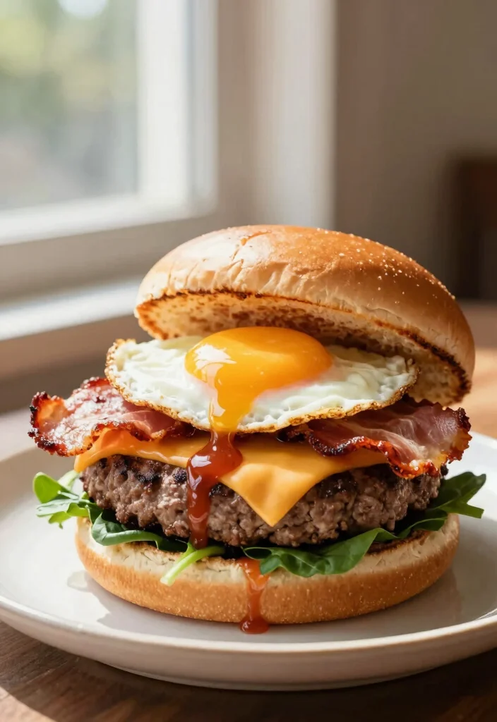 17 Ground Beef Burger Recipes: Juicy Classic Patties - 10. Breakfast Burger 1