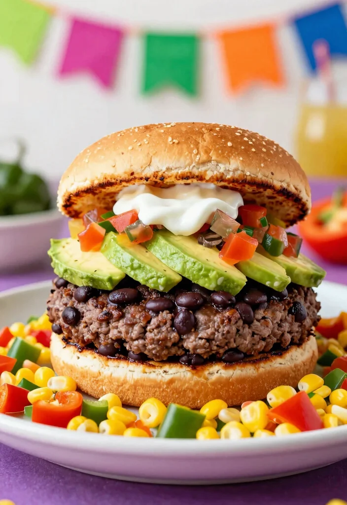 17 Ground Beef Burger Recipes: Juicy Classic Patties - 12. Southwest Black Bean Burger 1