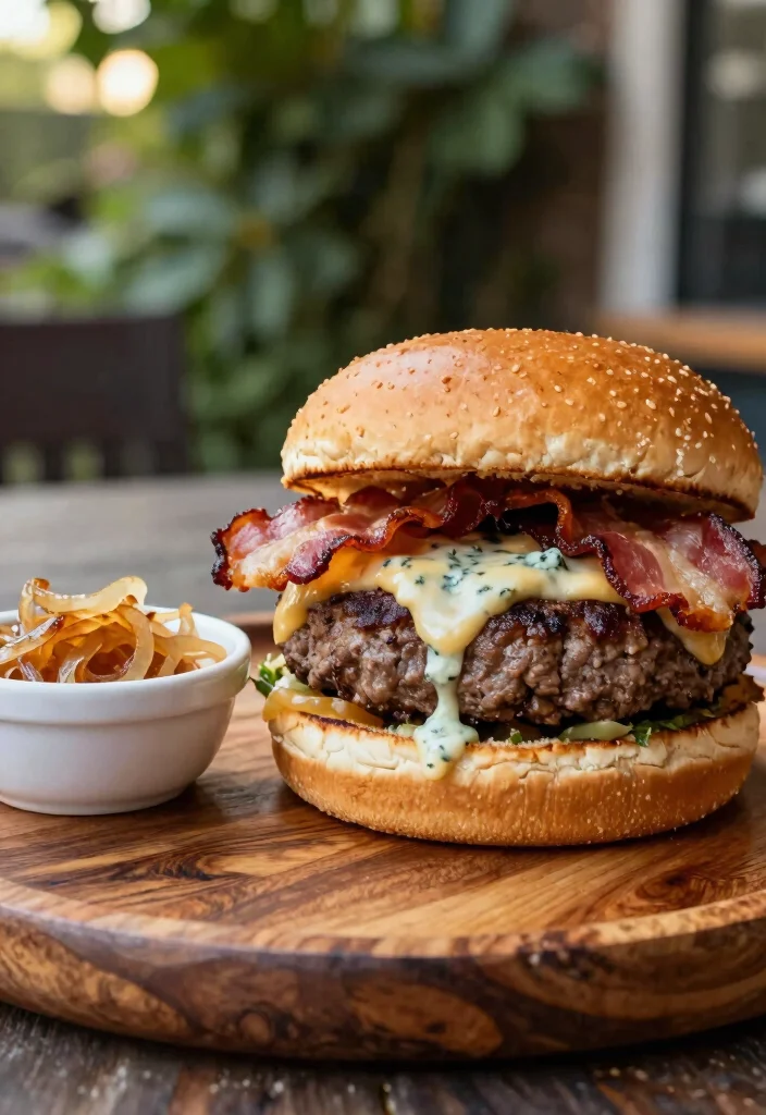 17 Ground Beef Burger Recipes: Juicy Classic Patties - 3. Blue Cheese & Bacon Burger 1