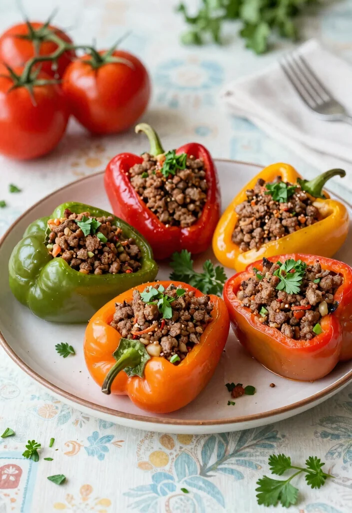 17 Ground Beef Dinner Recipes Weeknight Go Tos - 10. Ground Beef Stuffed Peppers 1