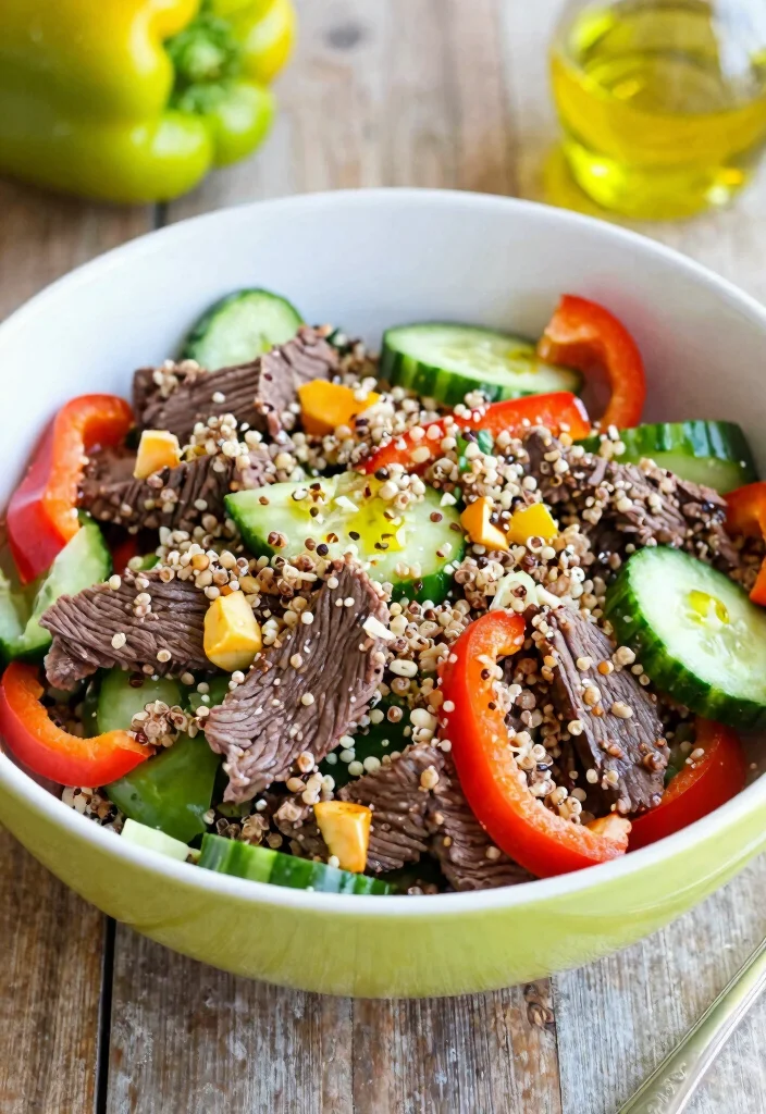 17 Ground Beef Recipes for Dinner: Everyday Favorites - 10. Beef and Quinoa Fresh Salad 1