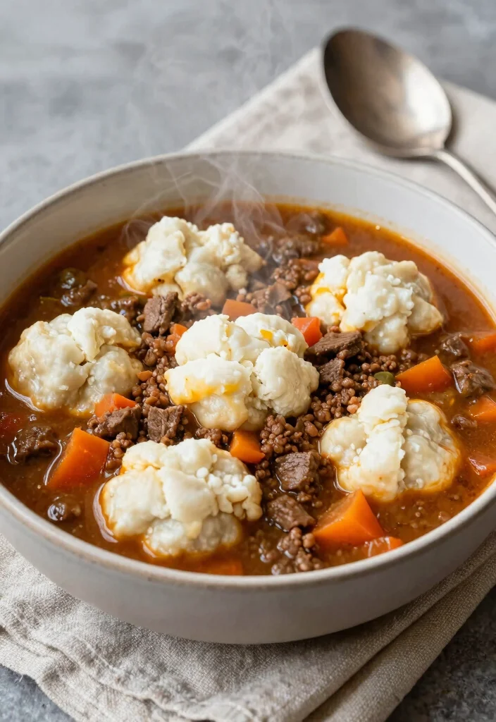 17 Ground Beef Stew Recipes Rich Comfort Classics - 11. Ground Beef Stew with Dumplings 1