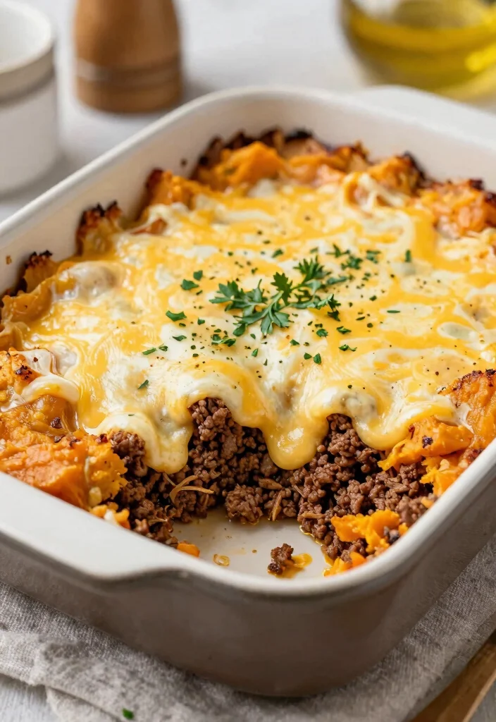17 Ground Beef Sweet Potato Recipes: Hearty Healthy Bowls - 14. Ground Beef Sweet Potato Bake 1
