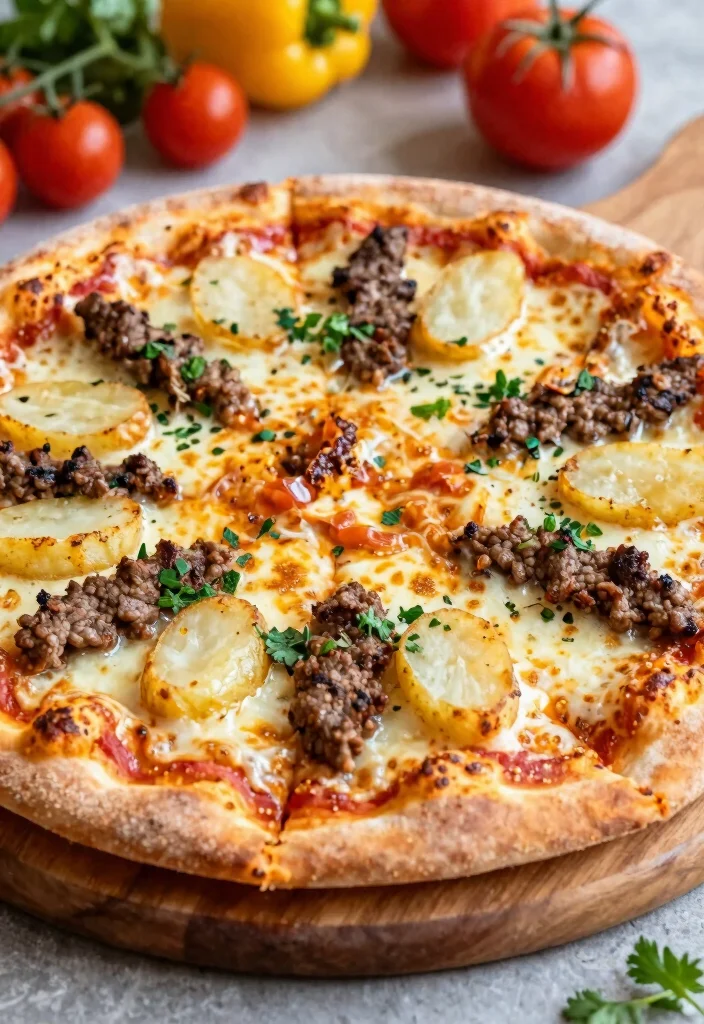 17 Ground Beef and Potato Recipes: Hearty, Filling Meals - 16. Ground Beef and Potato Pizza 1