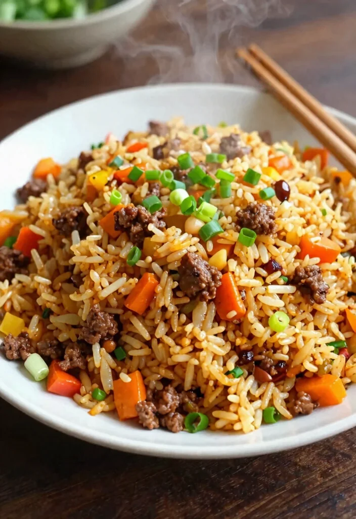 17 Ground Hamburger Meat Recipes for Simple Family Meals - 14. Hamburger Fried Rice 1