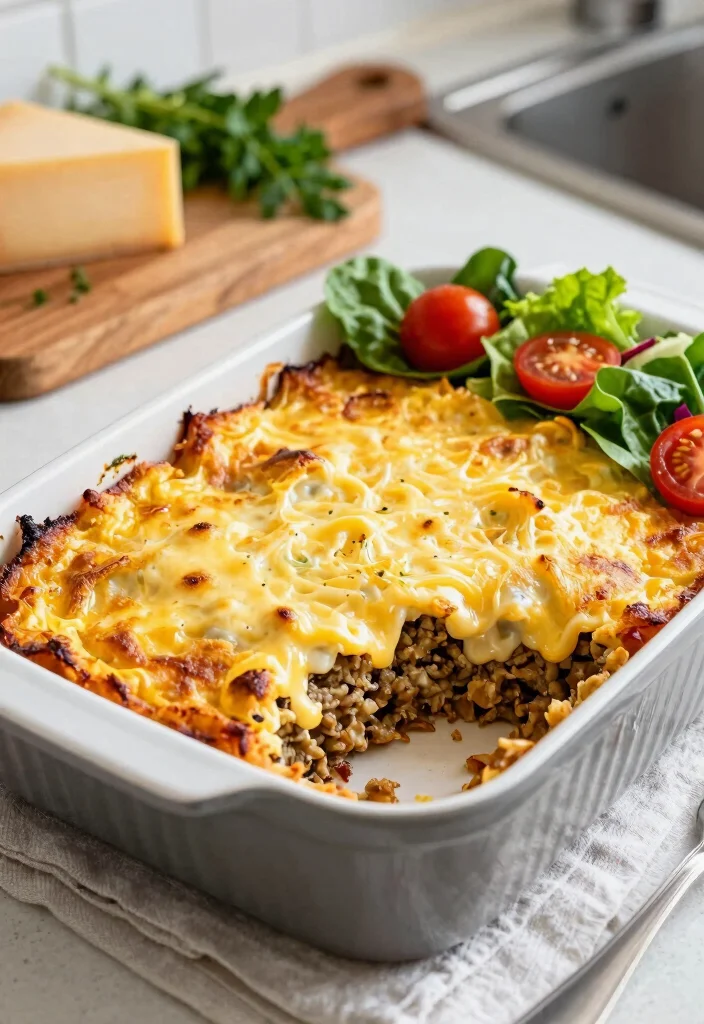 17 Ground Hamburger Meat Recipes for Simple Family Meals - 3. Cheesy Hamburger Casserole 1