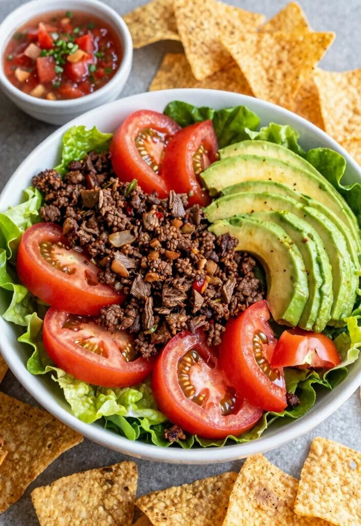 17 Ground Hamburger Meat Recipes for Simple Family Meals - 4. Ground Beef Tacos Salad 1