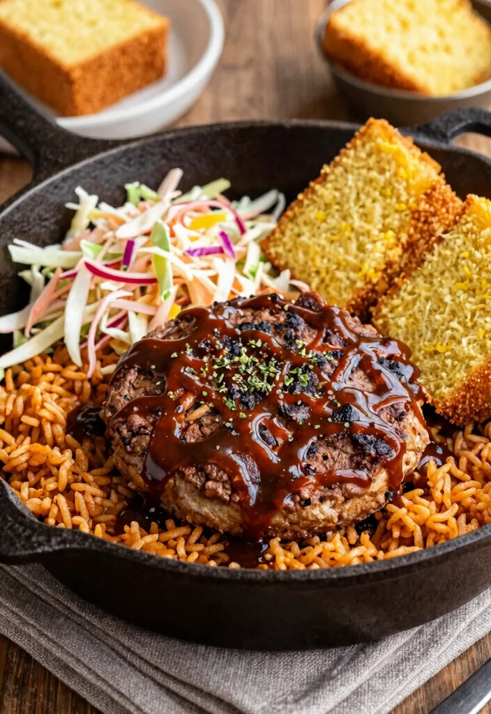 17 Hamburger and Rice Recipes: Easy One Pot Meals - 12. BBQ Hamburger and Rice Skillet 1