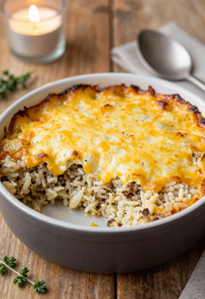17 Hamburger and Rice Recipes: Easy One Pot Meals - 3. Creamy Hamburger and Rice Bake 1
