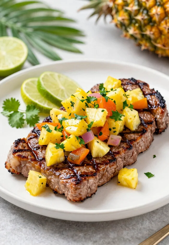 18 Beef Skirt Steak Recipes: Bold Tex Mex Favorites - 16. Skirt Steak and Pineapple Salsa 1