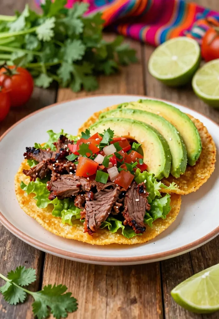 18 Beef Skirt Steak Recipes: Bold Tex Mex Favorites - 9. Spicy Skirt Steak Tostadas 1