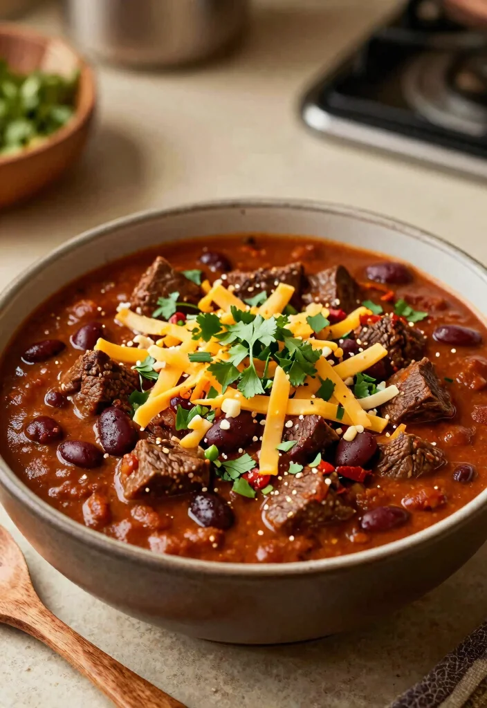 18 Beef Top Round Roast Recipes for Lean Budget Roasts - 14. Beef Top Round Roast Chili 1