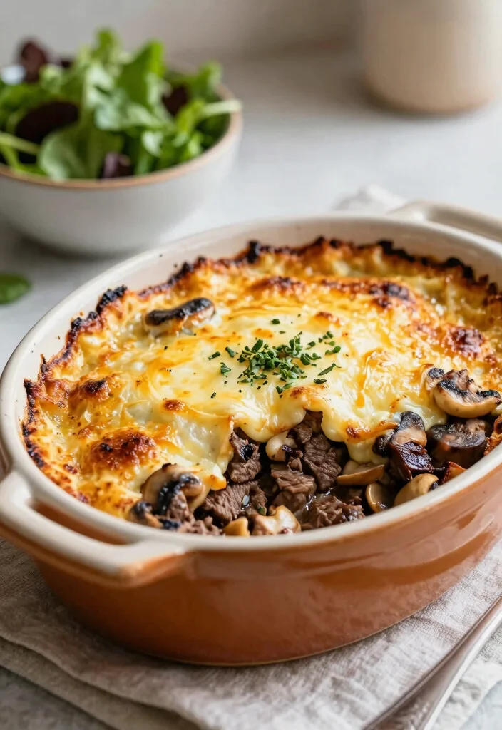18 Beef and Mushroom Recipes for Savory Rich Weeknight Dinners - 18. Beef and Mushroom Gratin 1