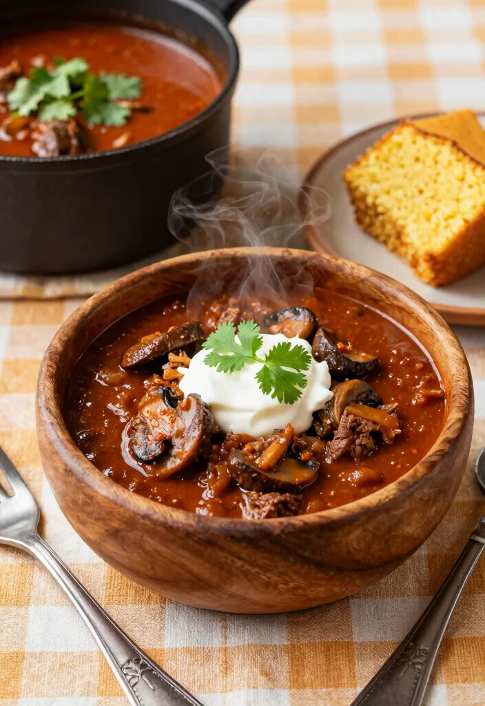 18 Beef and Mushroom Recipes for Savory Rich Weeknight Dinners - 2. Hearty Beef and Mushroom Chili 1