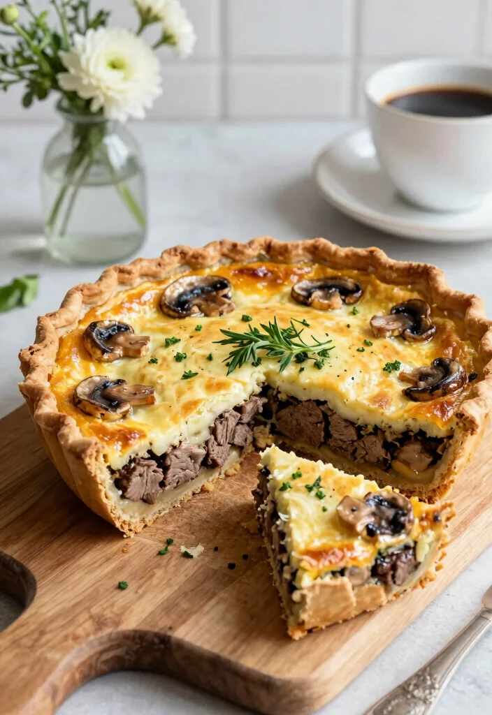 18 Beef and Mushroom Recipes for Savory Rich Weeknight Dinners - 9. Beef and Mushroom Quiche 1