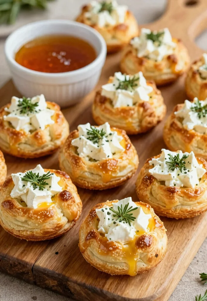 18 Brie Cheese Recipes: Baked Melty Elegant Appetizers - 12. Herb and Cheese Stuffed Puff Pastry Bites 1