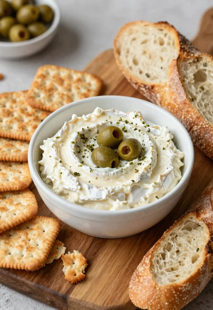 18 Brie Cheese Recipes: Baked Melty Elegant Appetizers - 18. Brie and Olive Oregano Spread 1