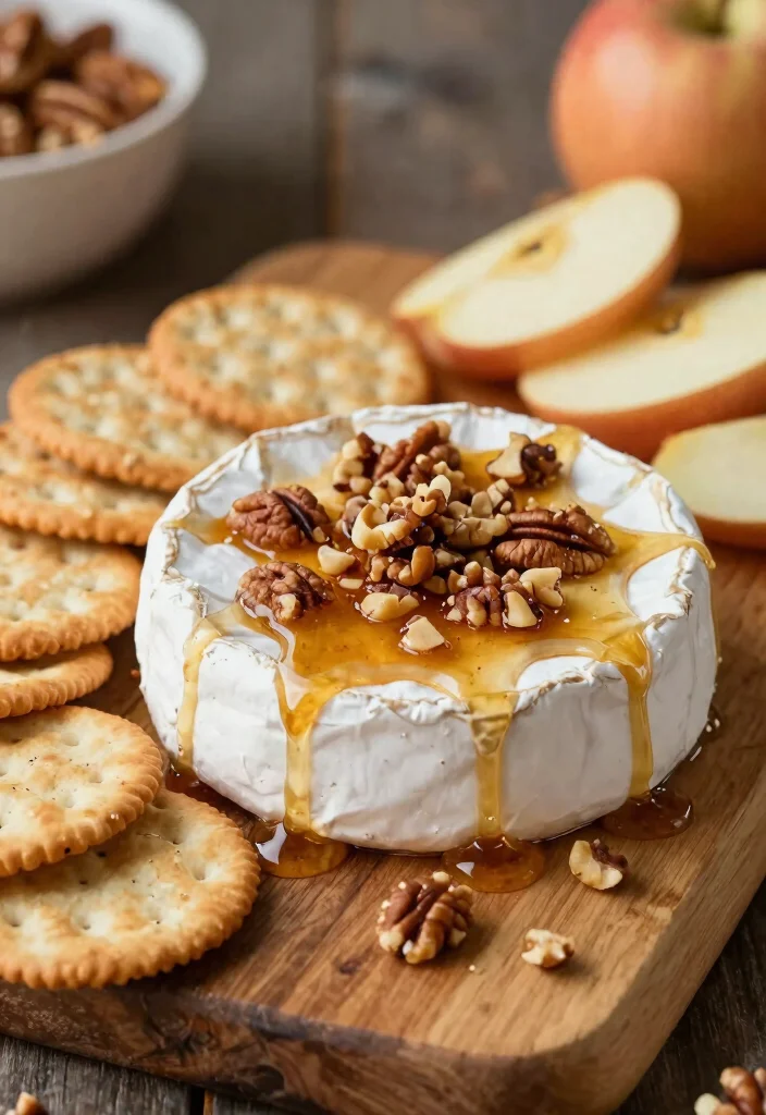 18 Brie Cheese Recipes: Baked Melty Elegant Appetizers - 8. Maple Pecan Baked Brie 1